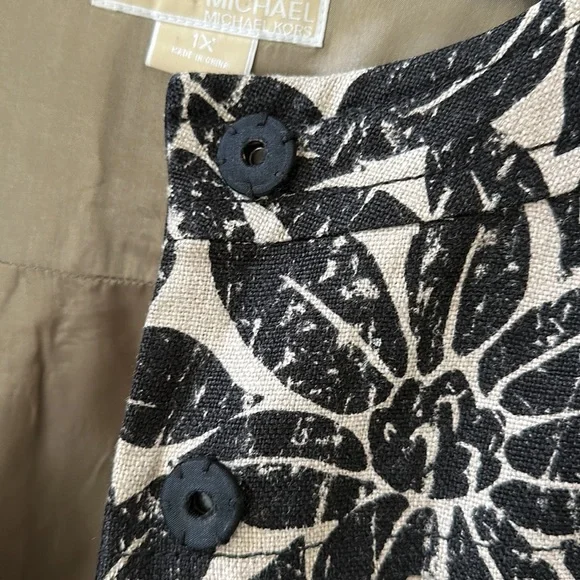 Michael Kors Black Floral Swing Jacket Size 1X - Picture 7 of 11